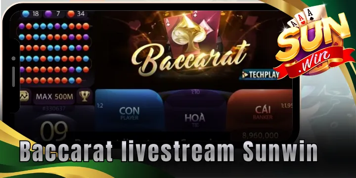 Baccarat livestream Sunwin - Game casino có lượt chơi cao nhất 